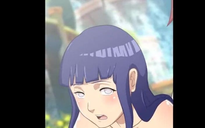 Miss Kitty 2K: Naruto - Himawari Sakura Hinata Sara - Lesbian Orgy by Foxie2k