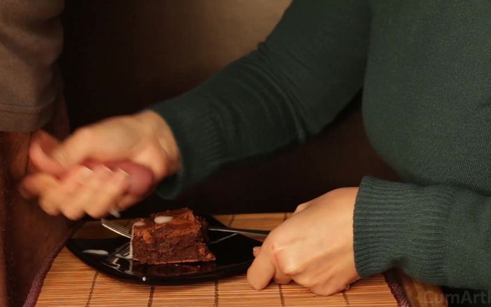 TheArtOfCum: Ejaculare pe Brownie