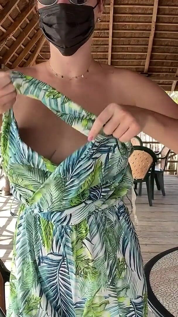 Batty Lux: Wife Walking Around and Showing off Her Big Boobs.