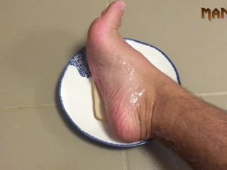 Manly foot: Sandviș cu picioare cu spermă - Încerci să mă ispitești? Seria de șosete...