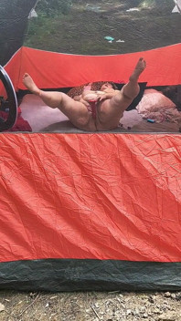 Dirty Stranger Walks by Watching This Slut Slip Dildo Inside