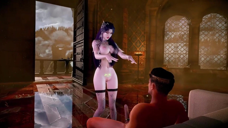 Why fuck so hard: Penari telanjang bertetek besar 3d mengusik zakar besar untuk mengongkek pantatnya