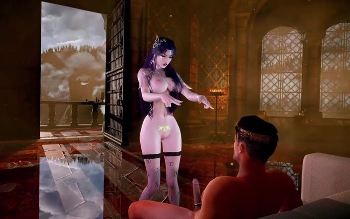 Why fuck so hard: Penari striptis toket besar 3d menggoda kontol besar untuk ngentot pantatnya