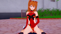 Wraith ward: Asuka cowgirl: Neon Genesis Evangelion hentai parodie