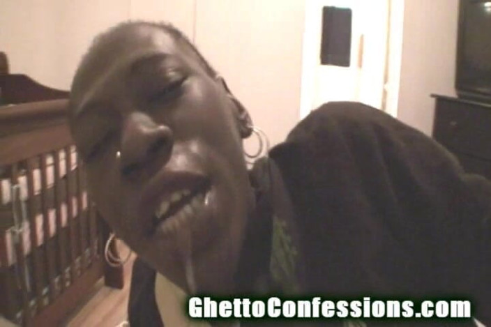 Ghetto Confessions: Nasty Darkness Black Chick Ho Saje bílé koule N Dick...