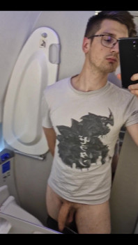 14 Hours of Flight I Can't Resist to Show You My Cock
