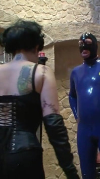 Humiliated and pressed cock into the cactus