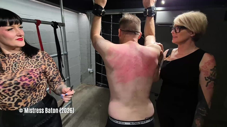 MistressBaton: Cruel Double Domme Whipping