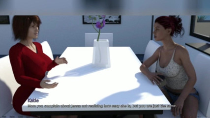 3DXXXTEEN2 Cartoon: Jedna milfka, dvě holky. 3D porno kreslený sex