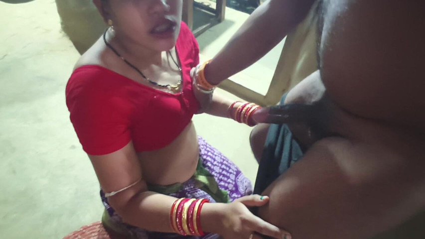 My Stepbrother's Wife Face Fucking with My Big Dick, Red Blouse Big Boob Press Desi (Manashmalla)