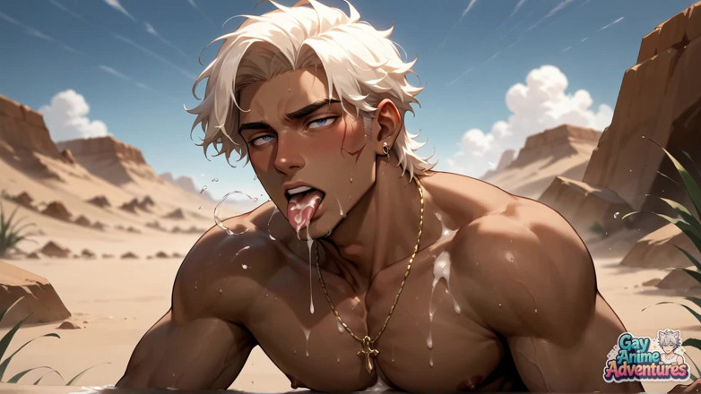 Gay Anime Adventures: Scatena la febbre del Sahara con questo biricchina sesso gay...