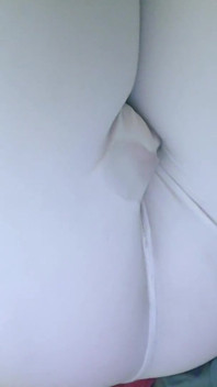 Cum Through White Nike Leggings Using a Vibrator Bullet