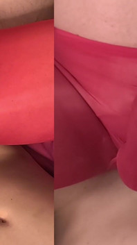 Riding a Bid Dick & Squirting Through Nylon Suit Underwear Cum in Lingerie