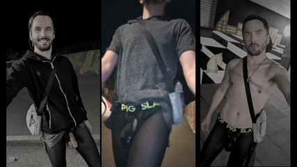 kinkygaynudist: Transparan Taytla Şehirde Yürüyüş (bulge Mezge)