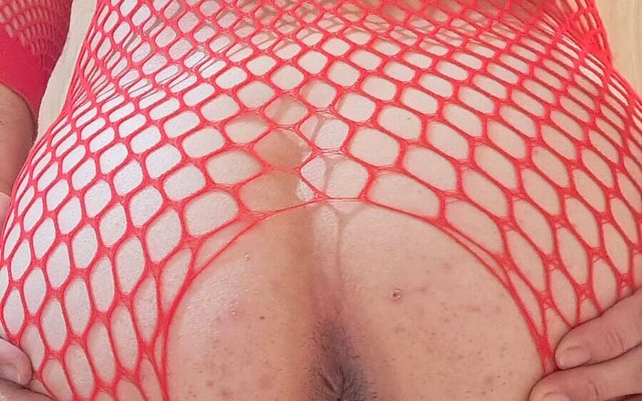 covo_sissy_cross: Rückenstrumpfhose mit roten strumpfhosen in voller Länge!