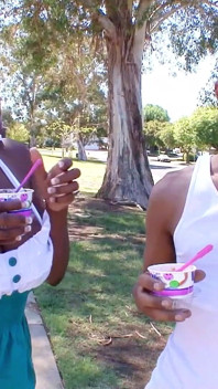 Eating ice cream with a fan turned into a fuck in the end - Codi Bryant lets himself be climbed