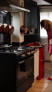 Sissy Dee Is Cooking Lady Fee Her Lunch Before Lady Fees Guest Arrives
