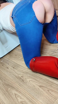 Stuck Fucked N Butt Filled