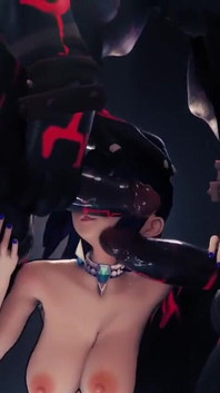 Yelan Worshipping 2 Mitachurl's Big Black Cocks Genshin Impact - 60 Fps Churled Licking Sucking