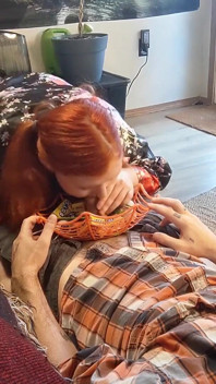 Cock in the candy bowl