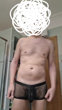 Pulling Down My See-through Boxerbriefs for a Better View