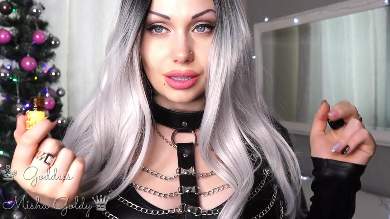 Goddess Misha Goldy: Ejaculează și du-te mai adânc în dependența ta de adulmecare!
