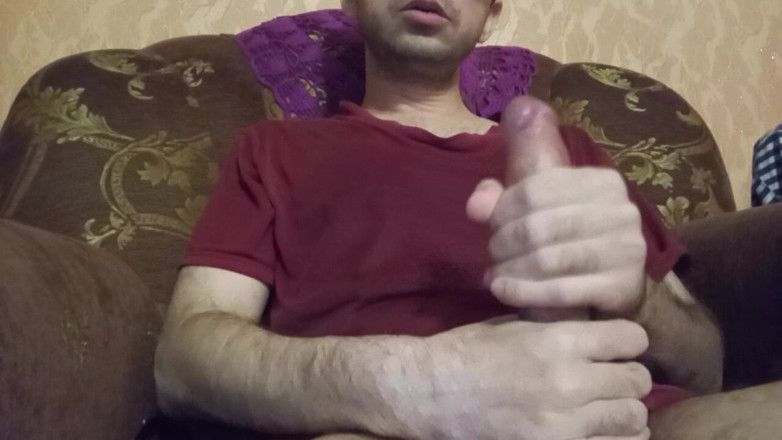 Alex Metallov: Pria straight terangsang mengocok kontol besar. Masturbasi solo pria