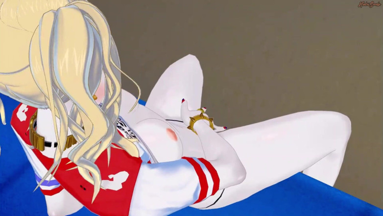 Hentai Smash: Harley Quinn pociera i palcami swoją cipkę w metrze - DC...