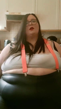 SSBBW BBW Kitchen Play in Sexy Tight Clothing Part 2