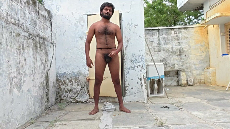 KUMBHA MANOJ KUMAR: Washing the Bathroom in Xhard Village