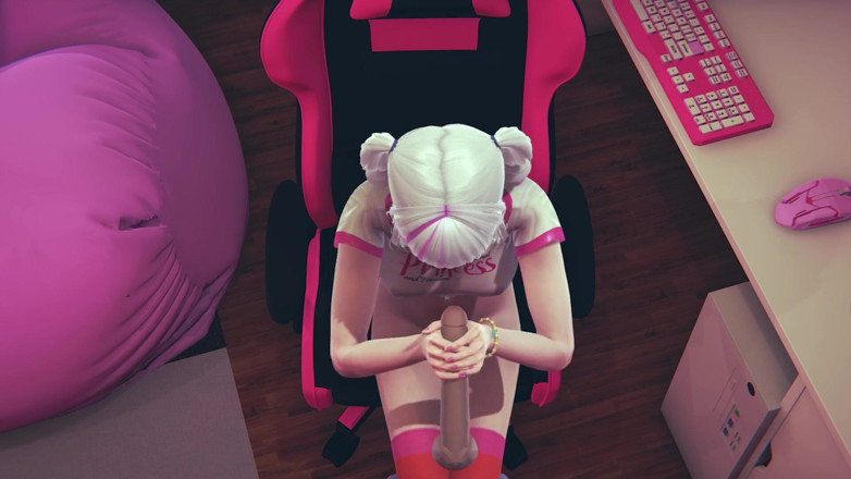 Waifu club 3D: สาวเกมเมอร์สัมผัสควยจริงเป็นครั้งแรก