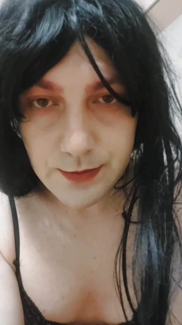 Kitty_Cross: Biały Gotycki Kobiecy Młody Sissy Crossdresser