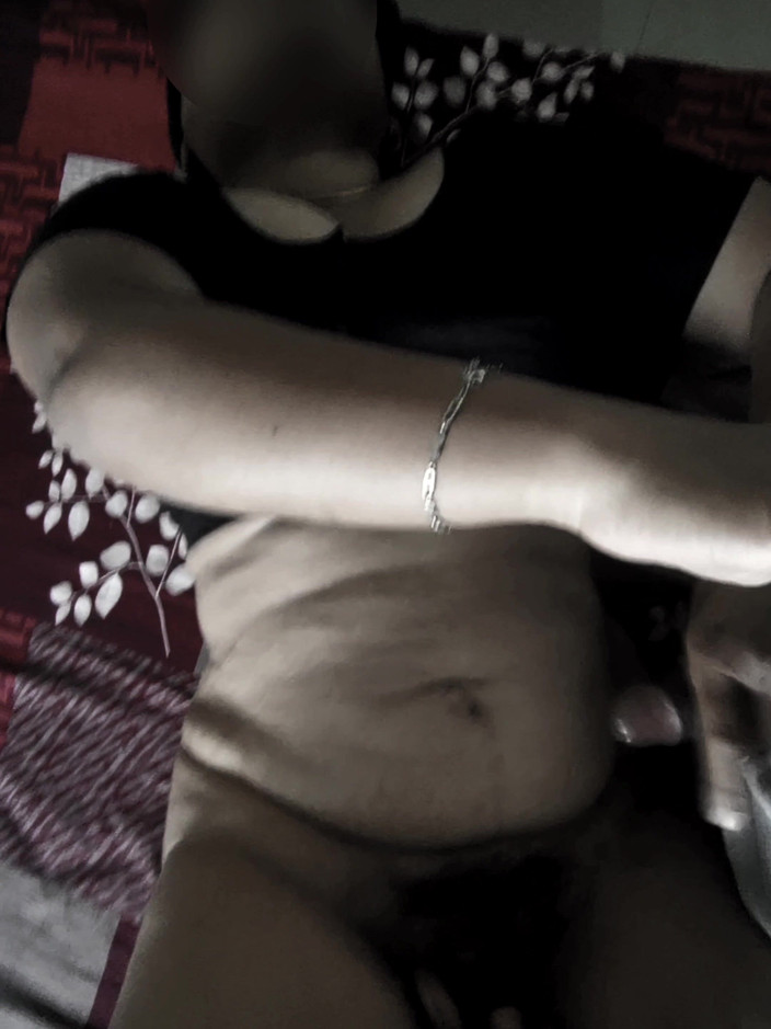 Black & white desicat: Big Breasted Desi Aunty in Black Blouse Pussy Fingered &amp; Sucking...