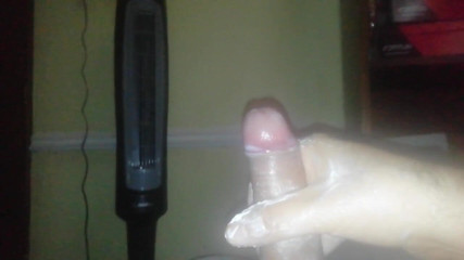 Only straws: My super handjob with cream