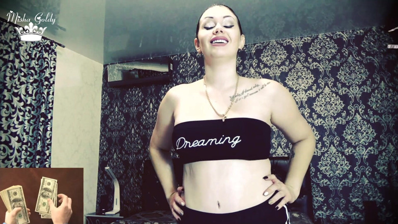 Goddess Misha Goldy: 2 minutes drain clip for wallet in front of my...