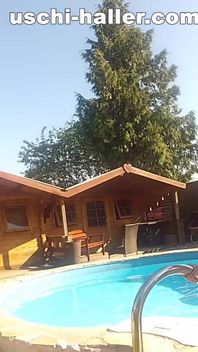 Outdoor in the Pool with Turkish Born Slut Jasmin Babe