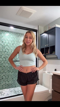 Squatting and peeing over the toilet