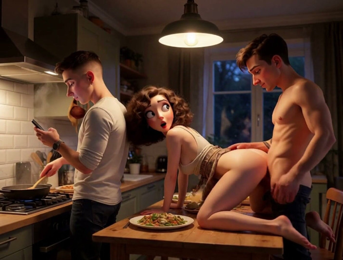 My night collection: Während ich auf das Abendessen warte, das mein cuckold-freund macht,...