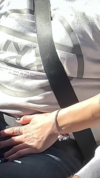 Up Your Skirt and Get in the Cock! Car-sex with Skinny-teen Madison Cumslut