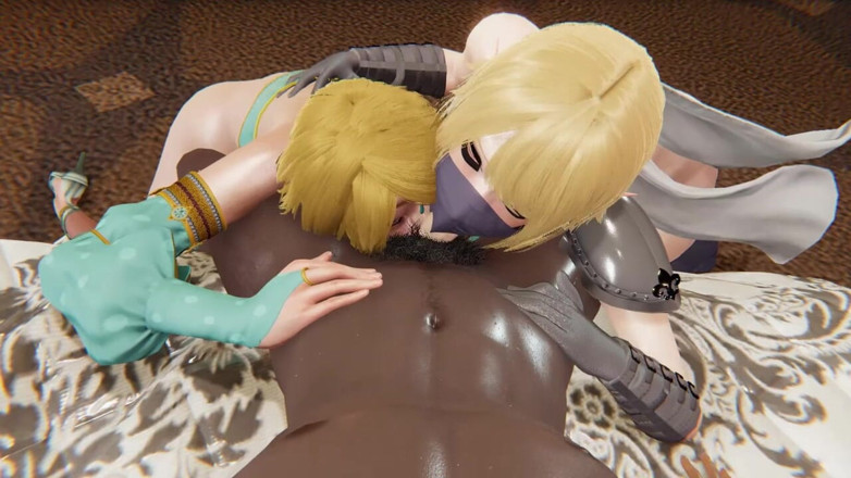 Yaoitube: Zelda Yaoi 2 odkazy Lízání a kouření velkého čůráka