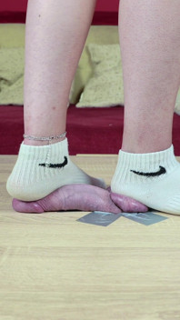 Cockbox CBT and Cock Trampling in Dirty Socks, Femdom Jozi Trample