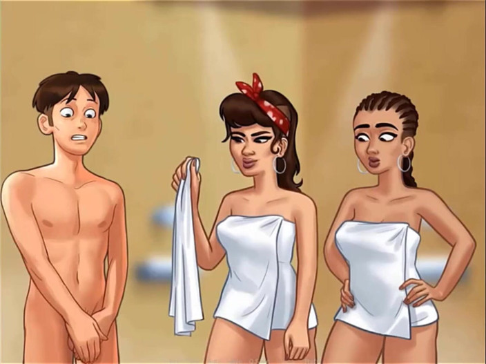 Cartoon Play: Summertime saga parte 13 - duro nella doccia del college