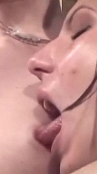 Young Lipstick Lesbians Share Intense Toy Play and Tongues
