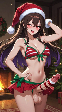 L6RD7BLU3 Transgender AI: Con cu chuyển giới lớn xuất tinh trên quà và...