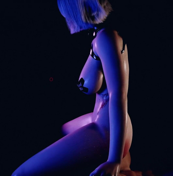 3D hot hentai: Solo Cock Riding and Cum