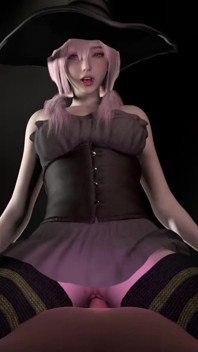 Ein koreanischer hexen lapdance (halloween reitet pOV)