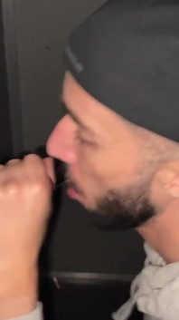 Gay Glory Hole Pleasures with Cocksucker