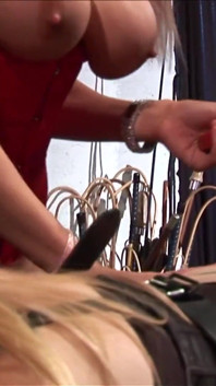 Gorgeous MILFs enjoy their horny holes by bondage