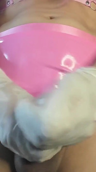 Cv Your Sexy Elf Using Gloves to Show You How Eat Cum