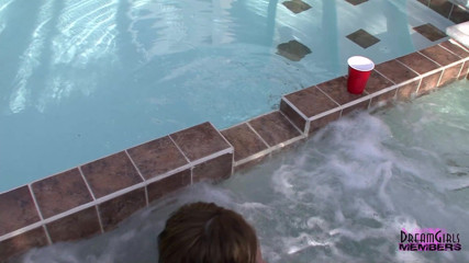 Dream Girls: Two chicks naked in our hot tub #1